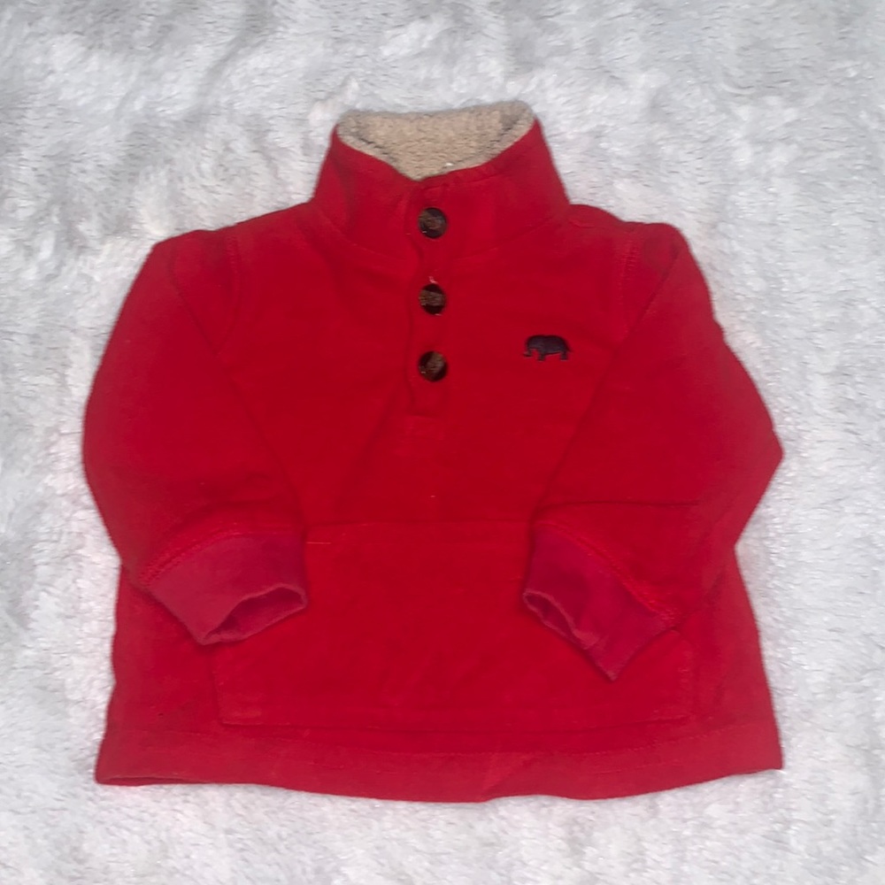 Carter’s red fleece button down sweater jacket 6 months
